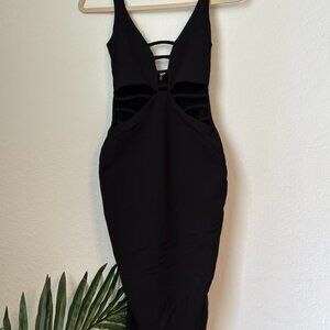Black Bodycon Cutout Dress